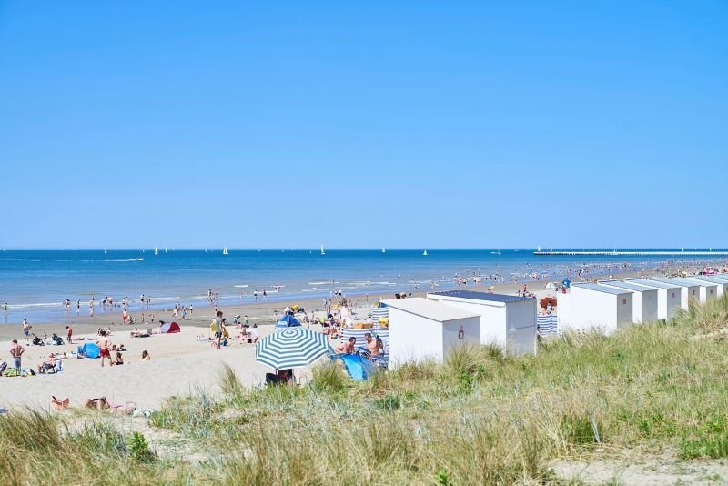 Strand in Nieuwpoort nahe dem Ferienpark Belgien am Meer